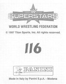 1997 Panini WWF Superstars Stickers #116 The Rock Back