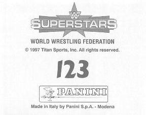 1997 Panini WWF Superstars Stickers #123 The Rock Back