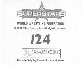1997 Panini WWF Superstars Stickers #124 The Rock Back