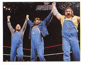 1997 Panini WWF Superstars Stickers #130 Hillbilly Jim / The Godwinns Front