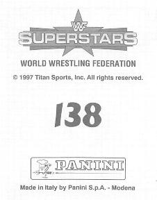 1997 Panini WWF Superstars Stickers #138 Owen Hart Back