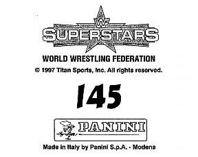 1997 Panini WWF Superstars Stickers #145 Road Warrior Animal / Owen Hart Back