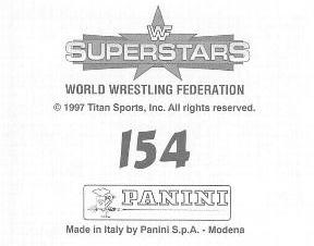 1997 Panini WWF Superstars Stickers #154 Triple H / Bret Hart Back