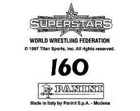 1997 Panini WWF Superstars Stickers #160 Flash Funk / Leif Cassidy Back