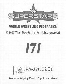 1997 Panini WWF Superstars Stickers #171 Savio Vega / Goldust Back