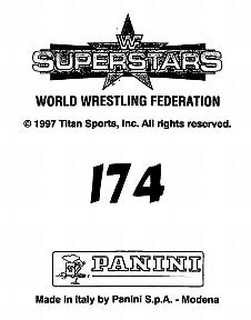 1997 Panini WWF Superstars Stickers #174 Savio Vega Back