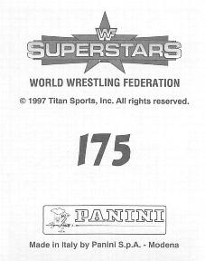 1997 Panini WWF Superstars Stickers #175 Savio Vega Back