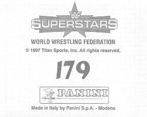 1997 Panini WWF Superstars Stickers #179 Vader Back