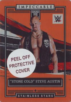 2022 Panini Impeccable WWE - Stainless Stars Orange #7 Stone Cold Steve Austin Front