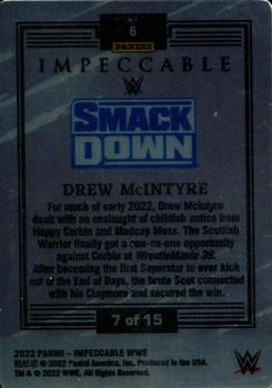 2022 Panini Impeccable WWE - Stainless Stars Red #6 Drew McIntyre Back