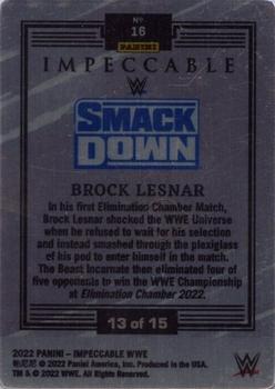 2022 Panini Impeccable WWE - Stainless Stars Red #16 Brock Lesnar Back