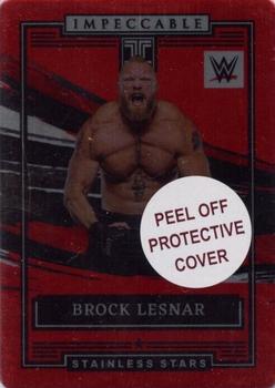 2022 Panini Impeccable WWE - Stainless Stars Red #16 Brock Lesnar Front