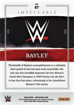 2022 Panini Impeccable WWE - Holo Silver #67 Bayley Back