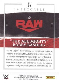 2022 Panini Impeccable WWE - Platinum #54 The All Mighty Bobby Lashley Back