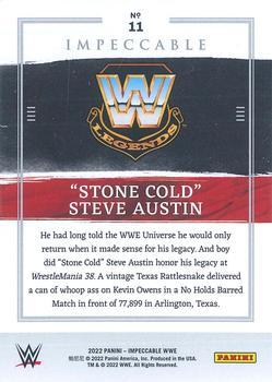 2022 Panini Impeccable WWE - Silver #11 Stone Cold Steve Austin Back