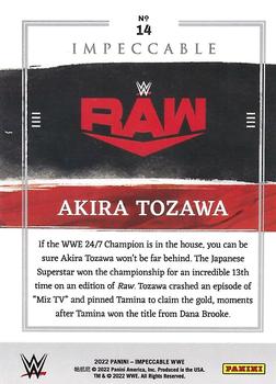 2022 Panini Impeccable WWE - Silver #14 Akira Tozawa Back