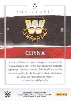 2022 Panini Impeccable WWE - Silver #17 Chyna Back