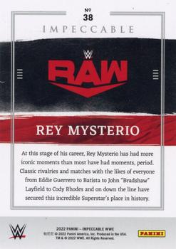 2022 Panini Impeccable WWE - Silver #38 Rey Mysterio Back