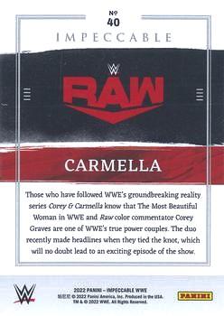 2022 Panini Impeccable WWE - Silver #40 Carmella Back