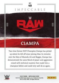 2022 Panini Impeccable WWE - Silver #49 Ciampa Back