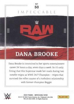 2022 Panini Impeccable WWE - Silver #50 Dana Brooke Back
