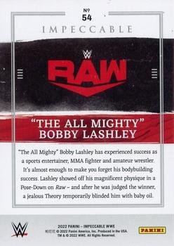 2022 Panini Impeccable WWE - Silver #54 The All Mighty Bobby Lashley Back