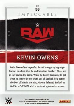 2022 Panini Impeccable WWE - Silver #56 Kevin Owens Back