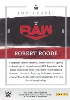 2022 Panini Impeccable WWE - Silver #58 Robert Roode Back
