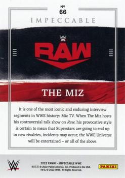 2022 Panini Impeccable WWE - Silver #66 The Miz Back