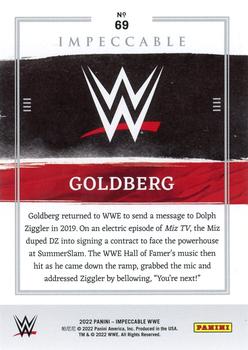 2022 Panini Impeccable WWE - Silver #69 Goldberg Back