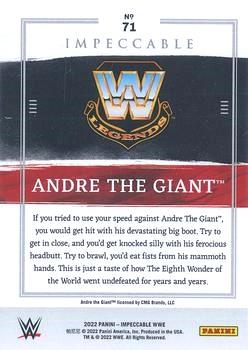 2022 Panini Impeccable WWE - Silver #71 Andre The Giant Back