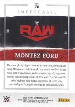 2022 Panini Impeccable WWE - Silver #76 Montez Ford Back