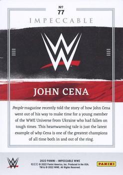2022 Panini Impeccable WWE - Silver #77 John Cena Back