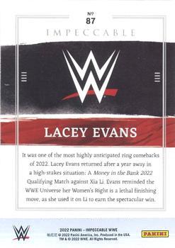 2022 Panini Impeccable WWE - Silver #87 Lacey Evans Back