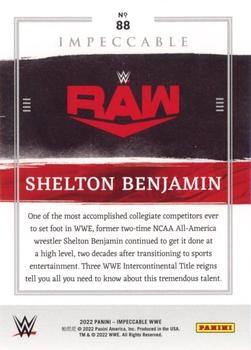 2022 Panini Impeccable WWE - Silver #88 Shelton Benjamin Back