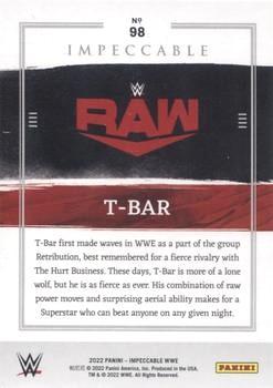 2022 Panini Impeccable WWE - Silver #98 T-Bar Back