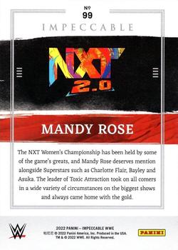 2022 Panini Impeccable WWE - Silver #99 Mandy Rose Back
