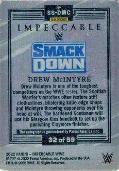 2022 Panini Impeccable WWE - Stainless Stars Autographs #SS-DMC Drew McIntyre Back