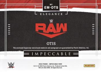 2022 Panini Impeccable WWE - Elegance Memorabilia Autographs #EM-OTS Otis Back