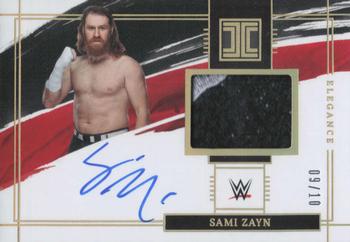2022 Panini Impeccable WWE - Elegance Memorabilia Autographs Holo Gold #EM-SZN Sami Zayn Front