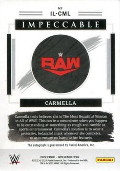 2022 Panini Impeccable WWE - Illustrious Ink #IL-CML Carmella Back