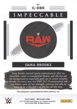 2022 Panini Impeccable WWE - Illustrious Ink #IL-DBK Dana Brooke Back