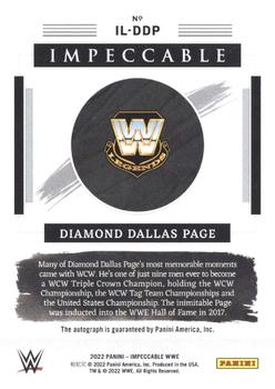 2022 Panini Impeccable WWE - Illustrious Ink #IL-DDP Diamond Dallas Page Back