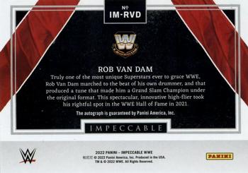 2022 Panini Impeccable WWE - Immortal Ink #IM-RVD Rob Van Dam Back