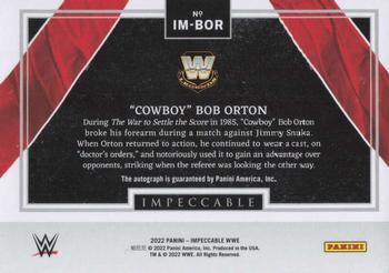 2022 Panini Impeccable WWE - Immortal Ink Platinum #IM-BOR Cowboy Bob Orton Back