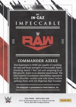 2022 Panini Impeccable WWE - Indelible Ink #IN-CAZ Commander Azeez Back