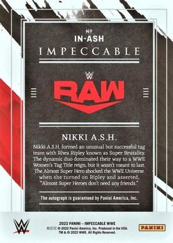 2022 Panini Impeccable WWE - Indelible Ink Holo Silver #IN-ASH Nikki A.S.H. Back