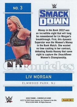 2022 Panini Chronicles WWE #3 Liv Morgan Back