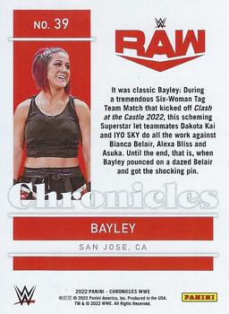 2022 Panini Chronicles WWE #39 Bayley Back