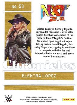 2022 Panini Chronicles WWE #53 Elektra Lopez Back